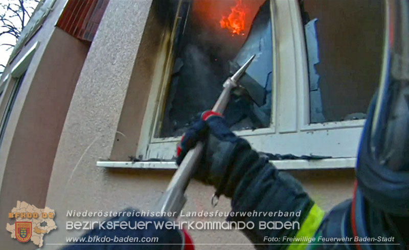 20250206_Wohnungsbrand in Badener Mehrparteienhaus - Feuerwehr rettet Personen und Tiere Foto: Viktor van de Castell FF Baden-Stadt 20250206_Wohnungsbrand in Badener Mehrparteienhaus - Feuerwehr rettet Personen und Tiere Foto: Viktor van de Castell FF Baden-Stadt