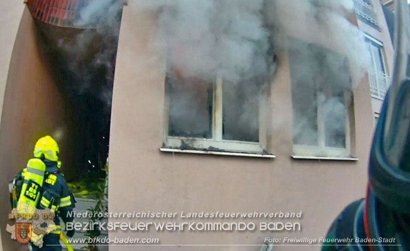20250206_Wohnungsbrand in Badener Mehrparteienhaus - Feuerwehr rettet Personen und Tiere Foto: Viktor van de Castell FF Baden-Stadt 20250206_Wohnungsbrand in Badener Mehrparteienhaus - Feuerwehr rettet Personen und Tiere Foto: Viktor van de Castell FF Baden-Stadt