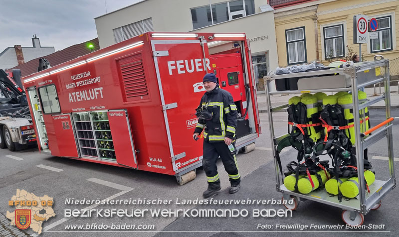 20250206_Wohnungsbrand in Badener Mehrparteienhaus - Feuerwehr rettet Personen und Tiere Foto: Stefan Schneider FF Baden-Stadt 20250206_Wohnungsbrand in Badener Mehrparteienhaus - Feuerwehr rettet Personen und Tiere Foto: Stefan Schneider FF Baden-Stadt
