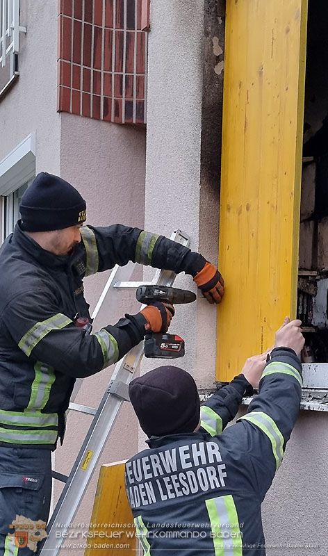 20250206_Wohnungsbrand in Badener Mehrparteienhaus - Feuerwehr rettet Personen und Tiere Foto: Stefan Schneider FF Baden-Stadt 20250206_Wohnungsbrand in Badener Mehrparteienhaus - Feuerwehr rettet Personen und Tiere Foto: Stefan Schneider FF Baden-Stadt