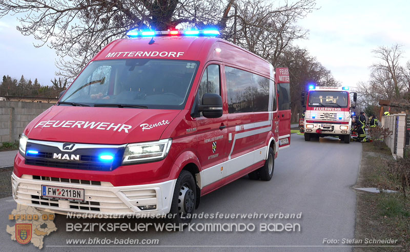 20250210_Fassadenbrand in Unterwaltersdorf sorgte für Großeinsatz Foto: Stefan Schneider BFKDO BADEN