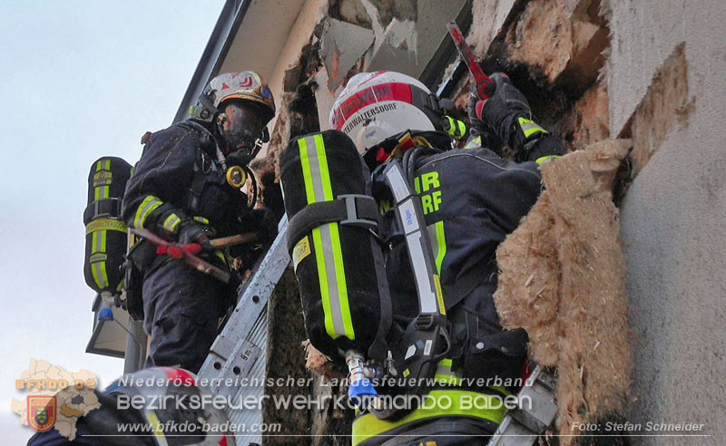 20250210_Fassadenbrand in Unterwaltersdorf sorgte für Großeinsatz Foto: Stefan Schneider BFKDO BADEN