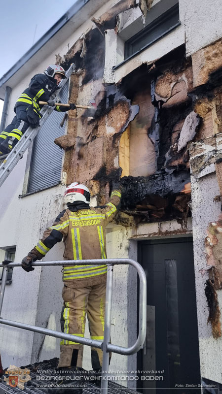 20250210_Fassadenbrand in Unterwaltersdorf sorgte für Großeinsatz Foto: Stefan Schneider BFKDO BADEN