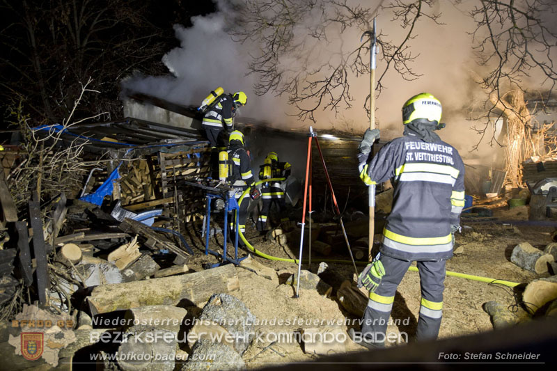 20250220 Brand eines Nebengebäudes in St.Veit a.d.Triesting   Foto: Stefan Schneider BFKDO BADEN 