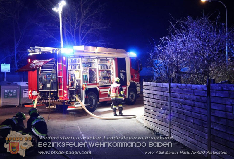 20250220 Brand eines Nebengebäudes in St.Veit a.d.Triesting Foto: ASB Markus Hackl AFKDO Pottenstein