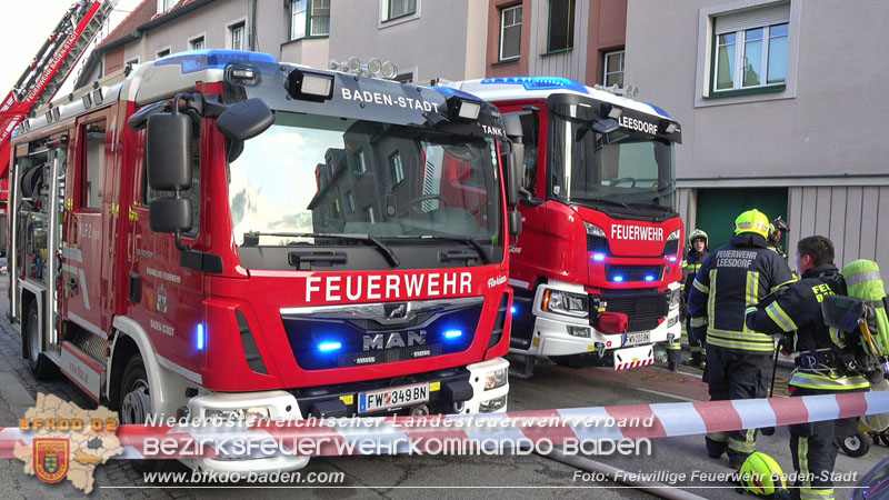20250224_Brand in Badener Wohnhausanlage - Feuerwehr rettet bewusstlose Person    Foto: Freiwillige Feuerwehr Baden-Stadt