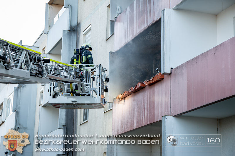 20250307_Balkonbrand im Voeslauer Stadtgebiet   Foto: FF Stadt Bad Voeslau