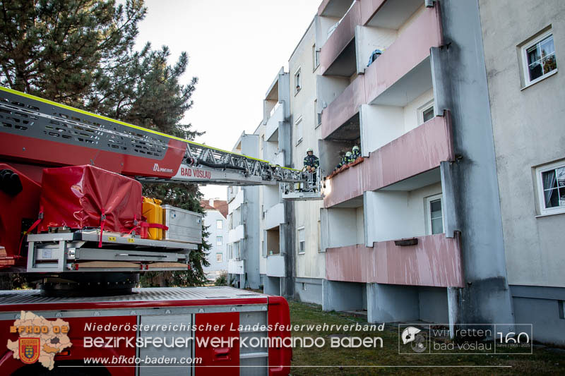 20250307_Balkonbrand im Voeslauer Stadtgebiet   Foto: FF Stadt Bad Voeslau