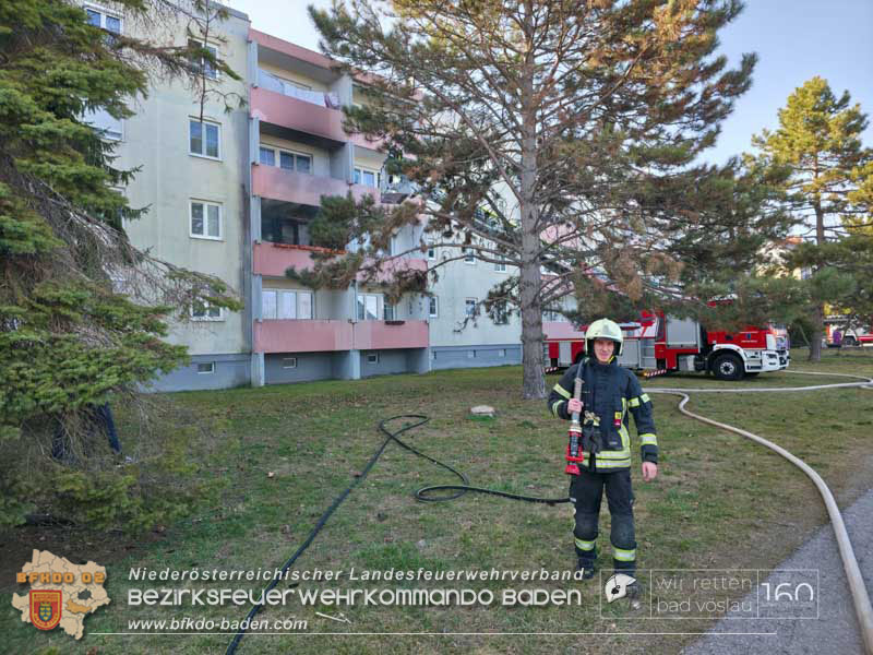 20250307_Balkonbrand im Voeslauer Stadtgebiet   Foto: FF Stadt Bad Voeslau