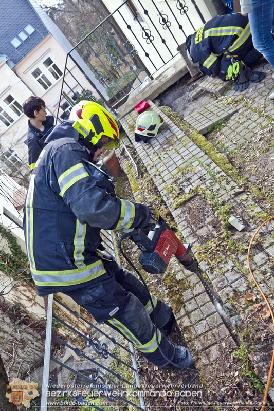 20250310_Feuerwehr befreit Stubentiger Odin" aus unterirdischem Hohlraum in Baden!   Foto: Stefan Schneider FF Baden-Stadt