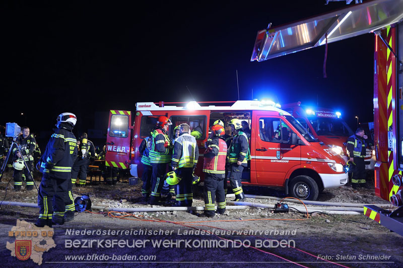 20250310_Dachstuhlbrand in alter Bleiwarenfabrik Gumpoldskirchen auch 3 Feuerwehren aus dem Bezirk BADEN im Löscheinsatz Foto: Stefan Schneider BFKDO BADEN