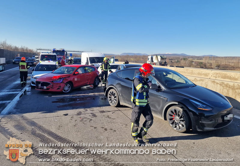 20250320_Massenkarambolage auf der A2 bei Kottingbrunn Foto: FF Leobersdorf 20250320_Massenkarambolage auf der A2 bei Kottingbrunn Foto: FF Leobersdorf