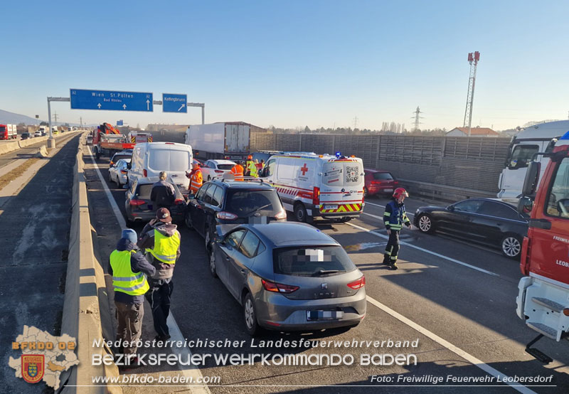 20250320_Massenkarambolage auf der A2 bei Kottingbrunn Foto: FF Leobersdorf 20250320_Massenkarambolage auf der A2 bei Kottingbrunn Foto: FF Leobersdorf