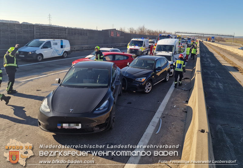 20250320_Massenkarambolage auf der A2 bei Kottingbrunn Foto: FF Leobersdorf 20250320_Massenkarambolage auf der A2 bei Kottingbrunn Foto: FF Leobersdorf