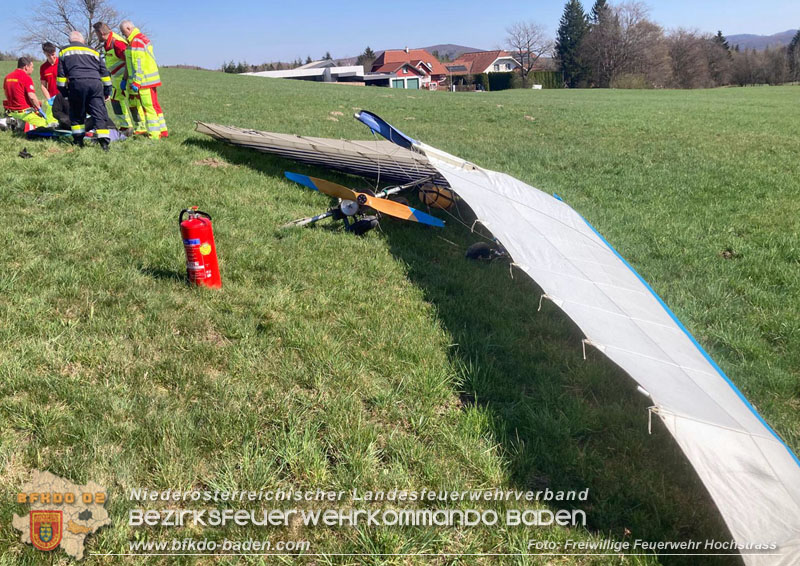 20250404_Motordrachenabsturz im Bereich Hochstrass-Schwabendörfl Foto: Freiwillige Feuerwehr Hochstrass 20250404_Motordrachenabsturz im Bereich Hochstrass-Schwabendörfl Foto: Freiwillige Feuerwehr Hochstrass