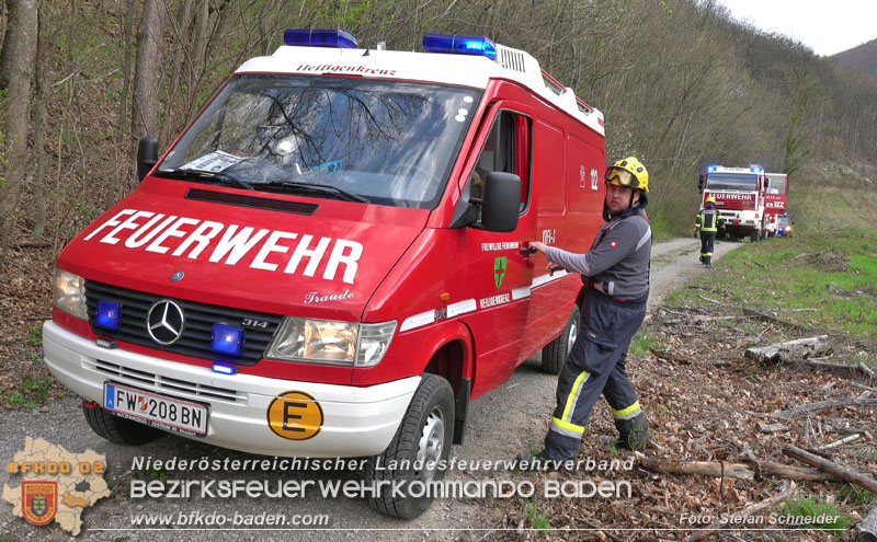 20250405_Kletterunfall im Helenental bei Sattelbach Gemeinde Heiligenkreuz Foto: Stefan Schneider BFKDO BADEN 20250405_Kletterunfall im Helenental bei Sattelbach Gemeinde Heiligenkreuz Foto: Stefan Schneider BFKDO BADEN