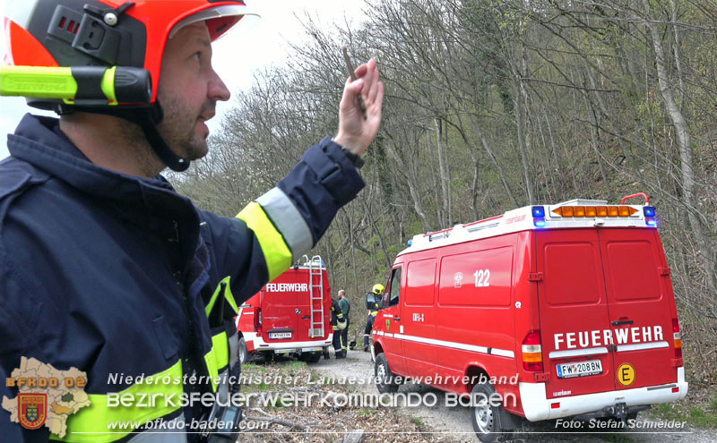 20250405_Kletterunfall im Helenental bei Sattelbach Gemeinde Heiligenkreuz Foto: Stefan Schneider BFKDO BADEN 20250405_Kletterunfall im Helenental bei Sattelbach Gemeinde Heiligenkreuz Foto: Stefan Schneider BFKDO BADEN