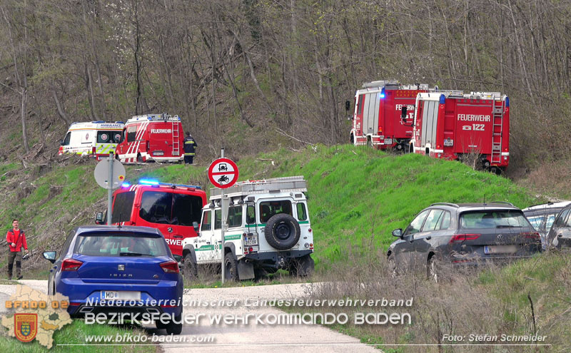 20250405_Kletterunfall im Helenental bei Sattelbach Gemeinde Heiligenkreuz Foto: Stefan Schneider BFKDO BADEN 20250405_Kletterunfall im Helenental bei Sattelbach Gemeinde Heiligenkreuz Foto: Stefan Schneider BFKDO BADEN