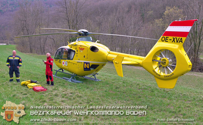20250405_Kletterunfall im Helenental bei Sattelbach Gemeinde Heiligenkreuz Foto: Stefan Schneider BFKDO BADEN 20250405_Kletterunfall im Helenental bei Sattelbach Gemeinde Heiligenkreuz Foto: Stefan Schneider BFKDO BADEN