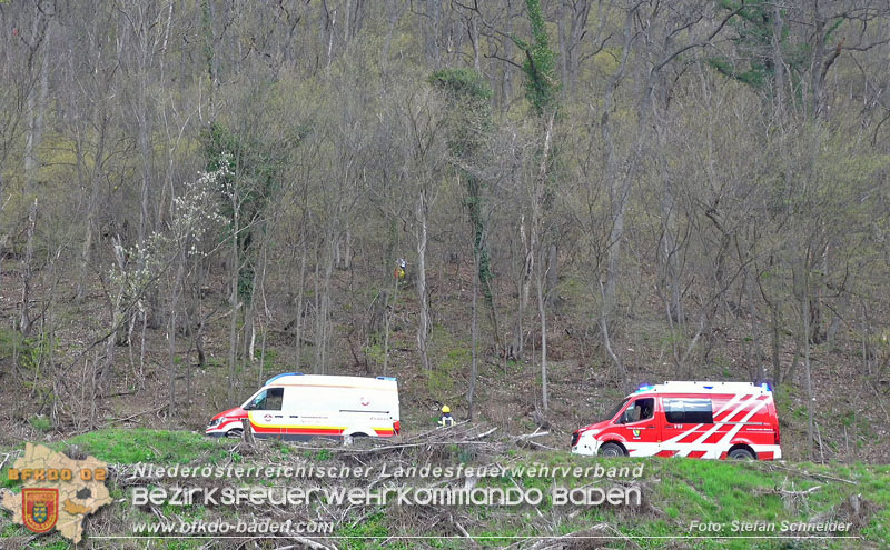 20250405_Kletterunfall im Helenental bei Sattelbach Gemeinde Heiligenkreuz Foto: Stefan Schneider BFKDO BADEN 20250405_Kletterunfall im Helenental bei Sattelbach Gemeinde Heiligenkreuz Foto: Stefan Schneider BFKDO BADEN