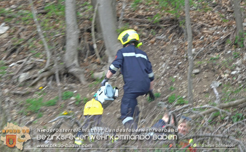 20250405_Kletterunfall im Helenental bei Sattelbach Gemeinde Heiligenkreuz Foto: Stefan Schneider BFKDO BADEN 20250405_Kletterunfall im Helenental bei Sattelbach Gemeinde Heiligenkreuz Foto: Stefan Schneider BFKDO BADEN