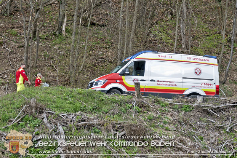 20250405_Kletterunfall im Helenental bei Sattelbach Gemeinde Heiligenkreuz Foto: Stefan Schneider BFKDO BADEN 20250405_Kletterunfall im Helenental bei Sattelbach Gemeinde Heiligenkreuz Foto: Stefan Schneider BFKDO BADEN