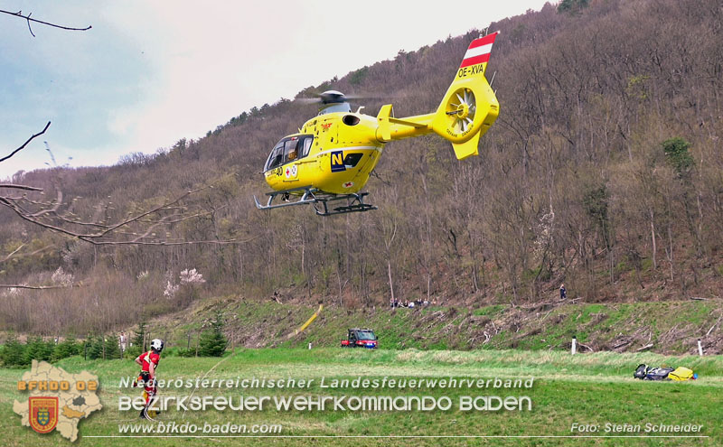 20250405_Kletterunfall im Helenental bei Sattelbach Gemeinde Heiligenkreuz Foto: Stefan Schneider BFKDO BADEN 20250405_Kletterunfall im Helenental bei Sattelbach Gemeinde Heiligenkreuz Foto: Stefan Schneider BFKDO BADEN