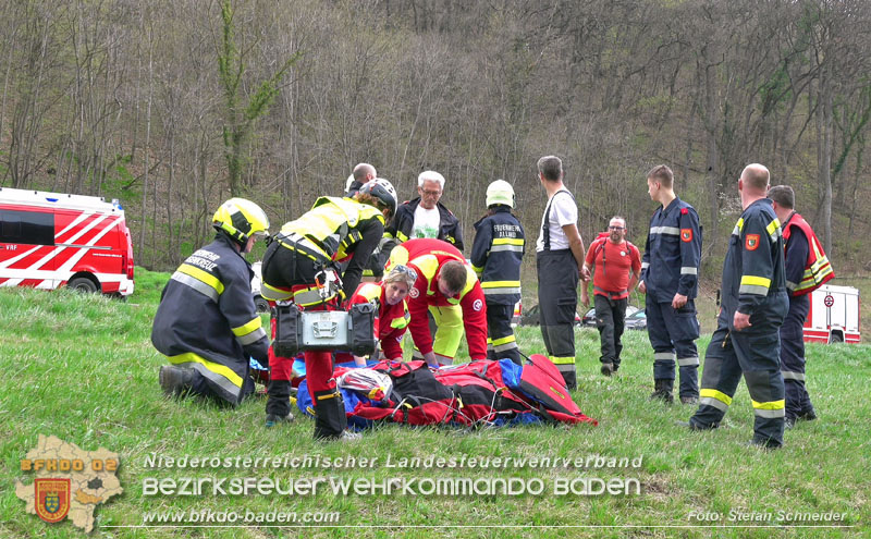 20250405_Kletterunfall im Helenental bei Sattelbach Gemeinde Heiligenkreuz Foto: Stefan Schneider BFKDO BADEN 20250405_Kletterunfall im Helenental bei Sattelbach Gemeinde Heiligenkreuz Foto: Stefan Schneider BFKDO BADEN