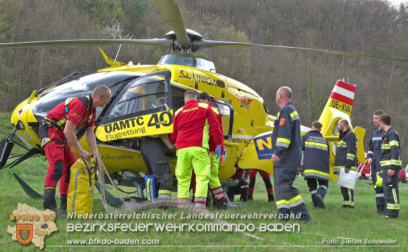 20250405_Kletterunfall im Helenental bei Sattelbach Gemeinde Heiligenkreuz Foto: Stefan Schneider BFKDO BADEN 20250405_Kletterunfall im Helenental bei Sattelbach Gemeinde Heiligenkreuz Foto: Stefan Schneider BFKDO BADEN