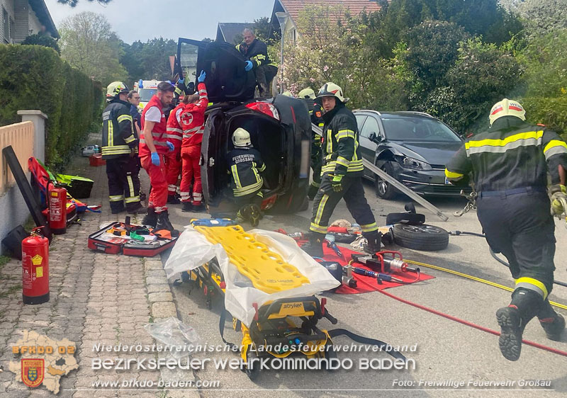 20250417_Verkehrsunfall mit Personenrettung in Großau NÖ   Foto: Freiwillige Feuerwehr Großau