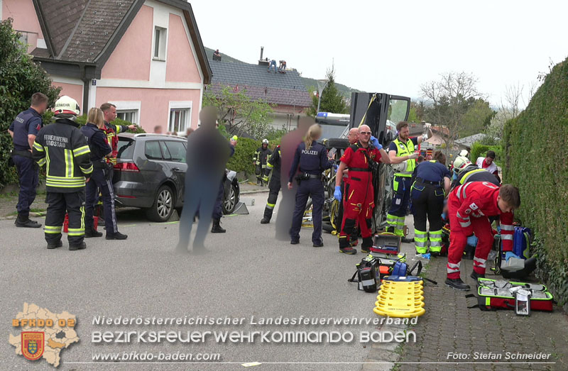20250417_Verkehrsunfall mit Personenrettung in Großau NÖ   Foto: Stefan Schneider BFKDO BADEN