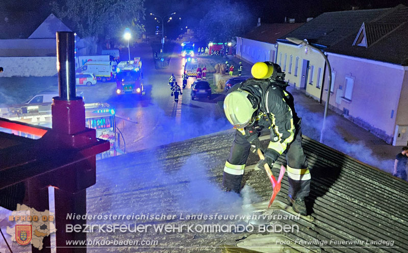 20250424_Nächtlicher Brand in einem Lokal in Pottendorf Foto: Freiwillige Feuerwehr Landegg 20250424_Nächtlicher Brand in einem Lokal in Pottendorf Foto: Freiwillige Feuerwehr Landegg