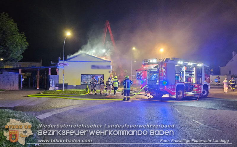 20250424_Nächtlicher Brand in einem Lokal in Pottendorf Foto: Freiwillige Feuerwehr Landegg 20250424_Nächtlicher Brand in einem Lokal in Pottendorf Foto: Freiwillige Feuerwehr Landegg
