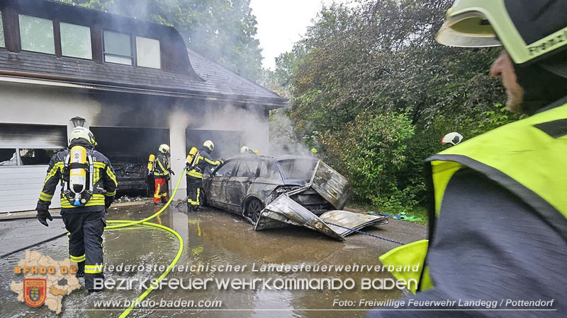20250530_Garagenbrand - Feuerwehr verhindert Übergreifen auf Wohnräume  Foto: Freiwillige Feuerwehr Landegg/Pottendorf