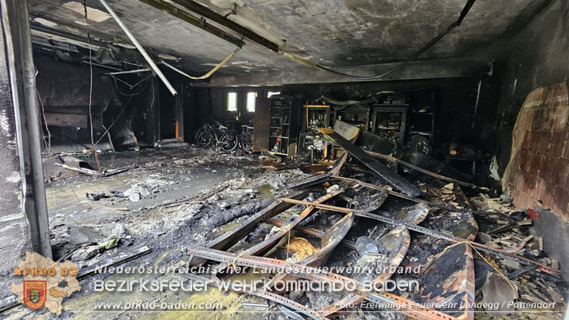 20250530_Garagenbrand - Feuerwehr verhindert Übergreifen auf Wohnräume   Foto: Freiwillige Feuerwehr Landegg/Pottendorf