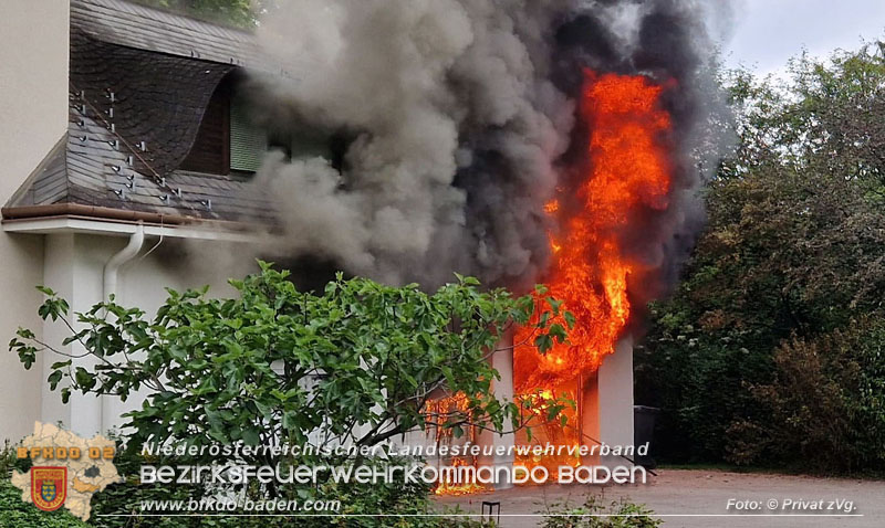 20250530_Garagenbrand - Feuerwehr verhindert Übergreifen auf Wohnräume   Foto: Privat MW zVg