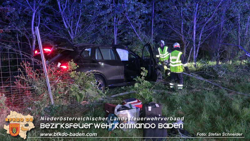 20250701_Nächtlicher Unfall auf der A2 beim Knoten Guntramsdorf Foto: Stefan Schneider BFKDO BADEN