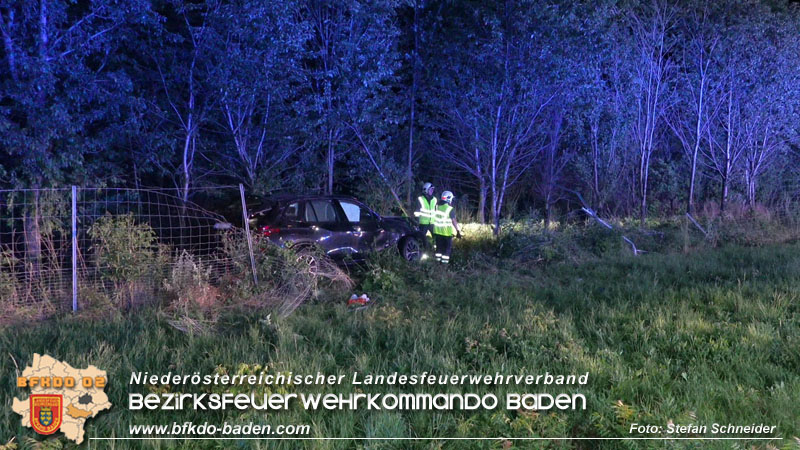 20250701_Nächtlicher Unfall auf der A2 beim Knoten Guntramsdorf Foto: Stefan Schneider BFKDO BADEN