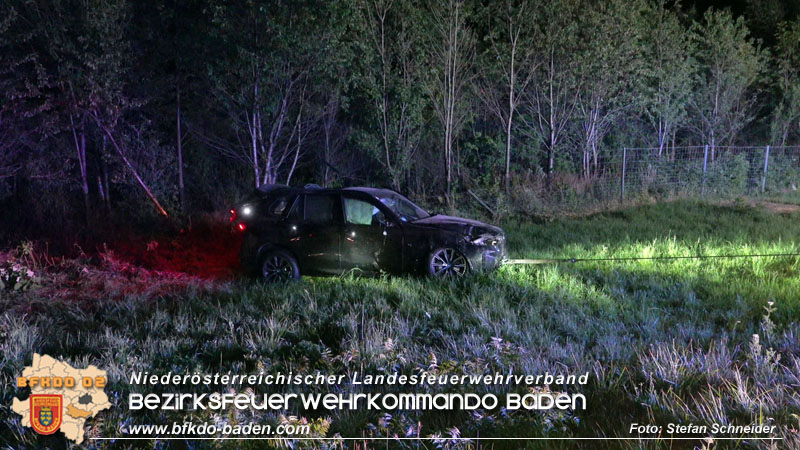 20250701_Nächtlicher Unfall auf der A2 beim Knoten Guntramsdorf Foto: Stefan Schneider BFKDO BADEN