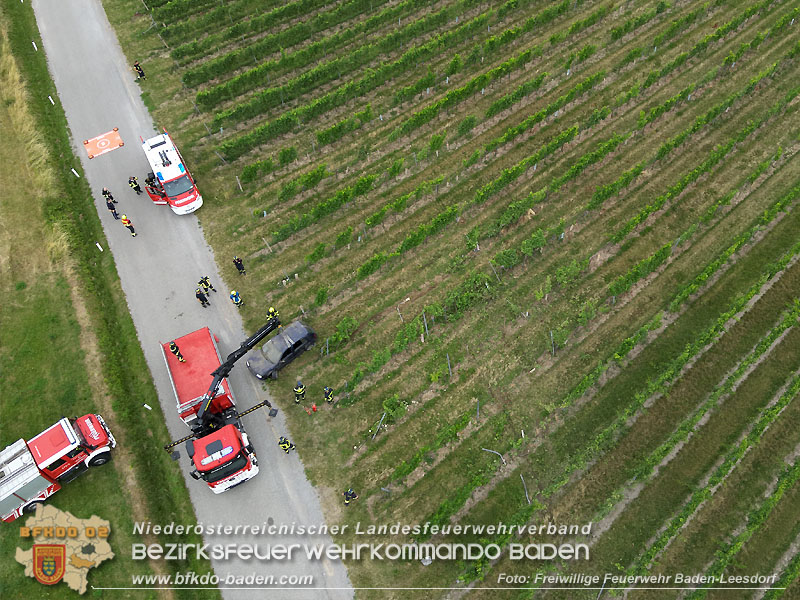 20250716_Drohneneinsatz nach Verkehrsunfall auf der Weinbergstrasse bei Baden  Foto: FF Baden-Leesdorf