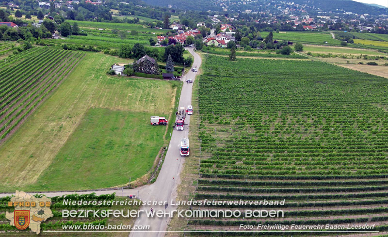 20250716_Drohneneinsatz nach Verkehrsunfall auf der Weinbergstrasse bei Baden  Foto: FF Baden-Leesdorf