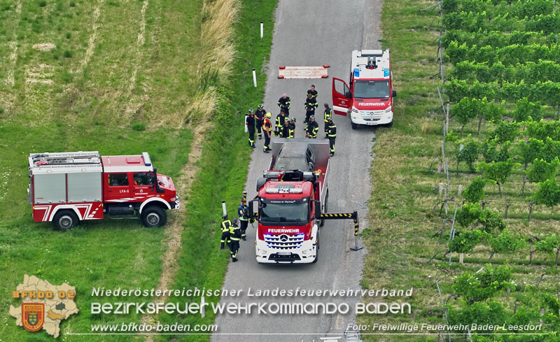 20250716_Drohneneinsatz nach Verkehrsunfall auf der Weinbergstrasse bei Baden  Foto: FF Baden-Leesdorf