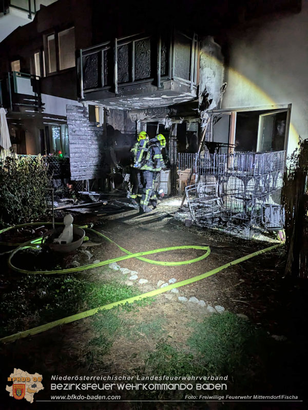 20250723_Brand griff auf Wohnung ueber in Mitterndorf an der Fischa Foto: FF Mitterndorf 20250723_Brand griff auf Wohnung ueber in Mitterndorf an der Fischa Foto: FF Mitterndorf