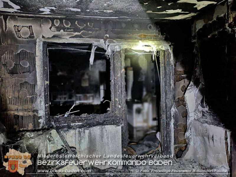 20250723_Brand griff auf Wohnung ueber in Mitterndorf an der Fischa  Foto: FF Mitterndorf