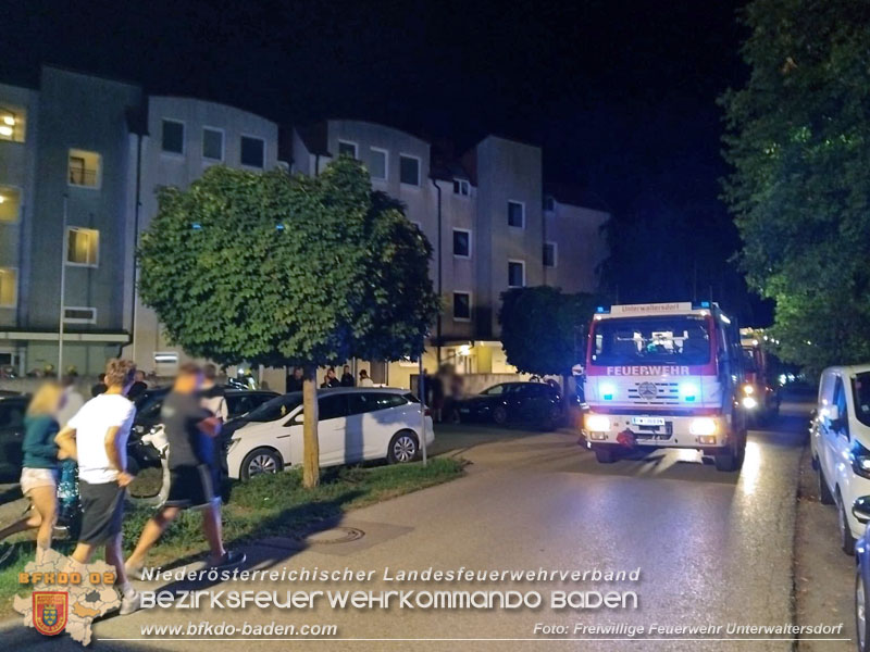 20250723_Brand griff auf Wohnung ueber in Mitterndorf an der Fischa Foto: FF Unterwaltersdorf 20250723_Brand griff auf Wohnung ueber in Mitterndorf an der Fischa Foto: FF Unterwaltersdorf