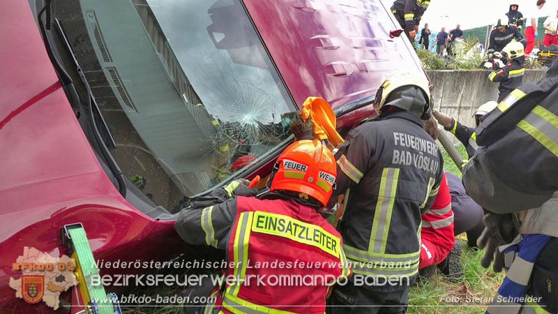 20250723_Verkehrsunfall in Bad Vöslau  Foto: Stefan Schneider BFKDO BADEN
