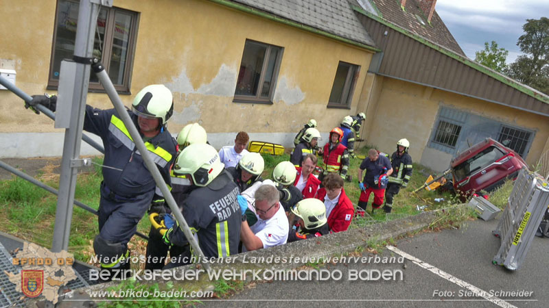 20250723_Verkehrsunfall in Bad Vöslau  Foto: Stefan Schneider BFKDO BADEN
