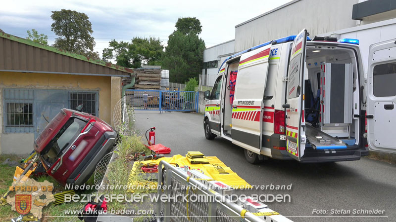 20250723_Verkehrsunfall in Bad Vöslau  Foto: Stefan Schneider BFKDO BADEN