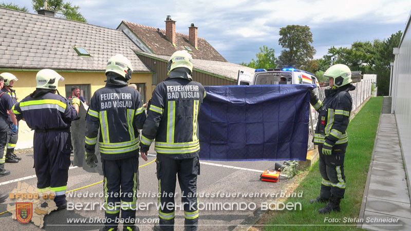 20250723_Verkehrsunfall in Bad Vöslau  Foto: Stefan Schneider BFKDO BADEN
