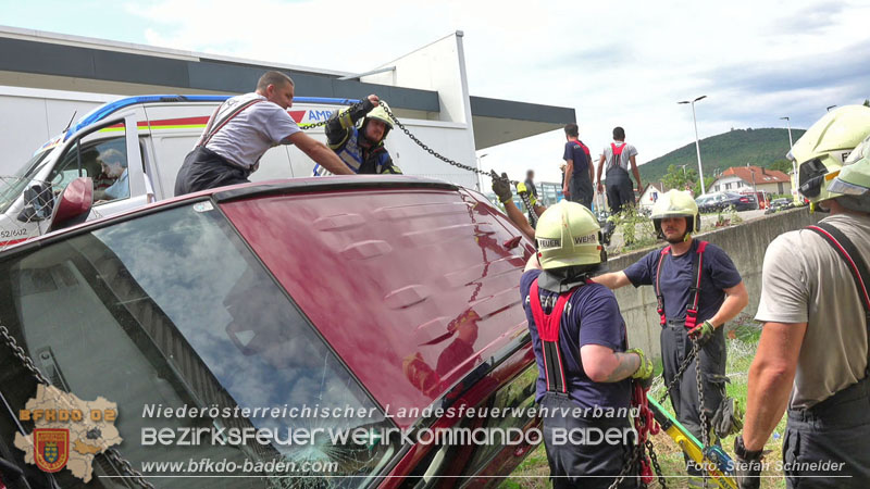 20250723_Verkehrsunfall in Bad Vöslau  Foto: Stefan Schneider BFKDO BADEN